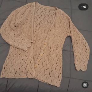 Vintage Dusty Rose Colored Cardigan Size S-XL